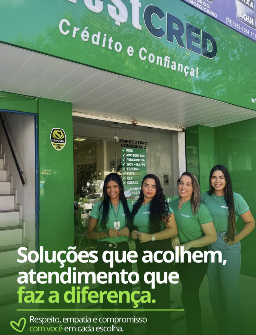 Equipe InvestCred na loja em Juazeiro - BA